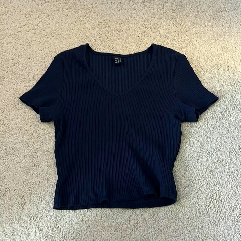 Navy blue crop top